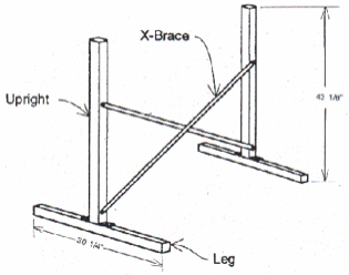 freestanding ballet bar brace uprights