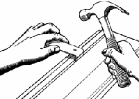 sprung floor install guide hammer tool